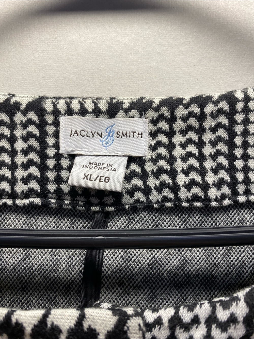 VINTAGE Jaclyn Smith Black & White Houndstooth Blazer Jacket - Picture 2 of 7